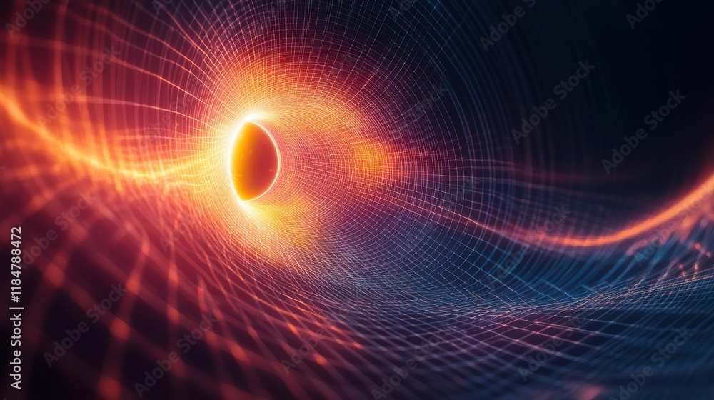 Aufkleber captivating visual representation of a black hole in a vast cosmic environment, highlighting gravita