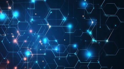 Obraz premium Stunning Abstract Technology Design with Intricate Network and Geometric Shapes