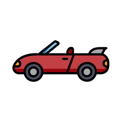 convertible car icon design
