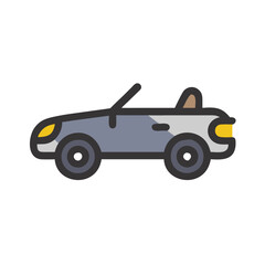 convertible car icon design