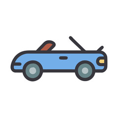 convertible car icon design