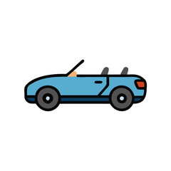 convertible car icon design