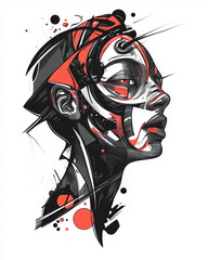 Tribal Shoulder aggressive illustration