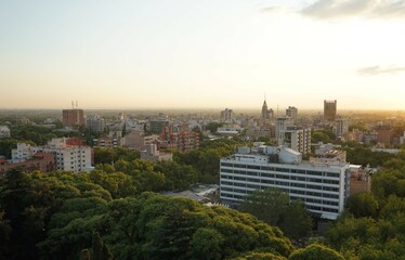 Obraz premium Sunset over the city of Mendoza
