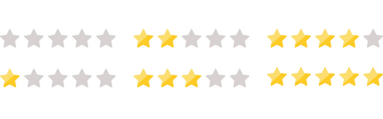 Siple star rating icon. Review star rating and feedback.	modern flat style with simple glare