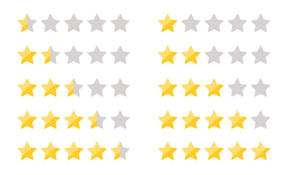 Siple star rating icon. Review star rating and feedback.	modern flat style with simple glare