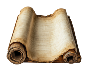 Celebrating tradition white torah scroll display on religious artifact high fidelity view isolated on transparent background png