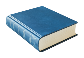 Blue book icon on clean digital graphic design minimalist style high fidelity view isolated on transparent background png