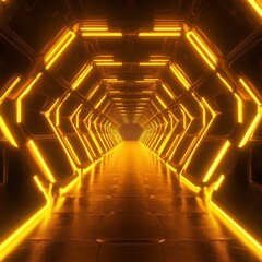 light trails in the tunnel