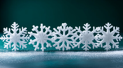 Intricate crystalline snowflake patterns showcasing nature's beauty in winter's embrace