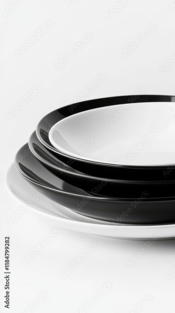 Poster elegant monochrome bowl display studio setting product minimalistic environment close-up perspective