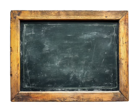 Chalkboard presentation classroom high fidelity educational space front view learning concept isolated on transparent background png