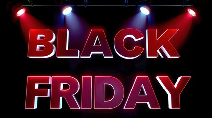 Obraz premium Black friday image, sharp focus, even lighting, natural colors, promoting Black Friday discounts and offers, professional commercial aesthetic, high contrast