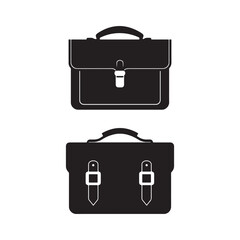 vector of black silhouette of laptop bag
