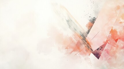 Abstract Watercolor Geometric Floral Frame