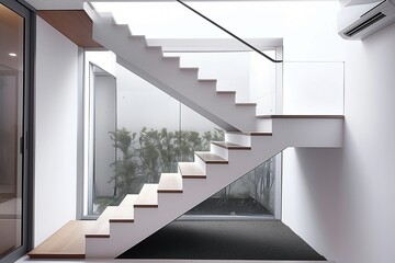 Fototapeta premium Modern style staircase designed