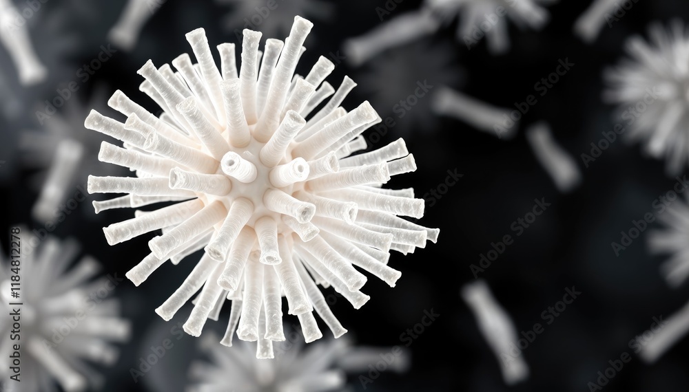 Poster Microscopic view of virus particle of structure