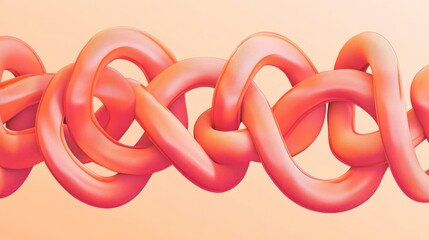 Abstract Intertwined Forms in Vibrant Hues