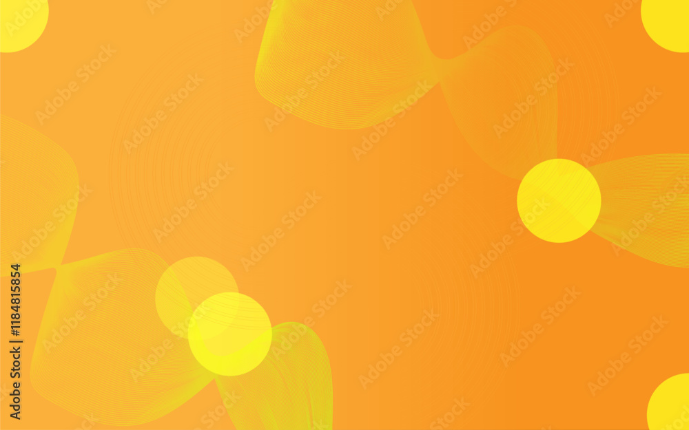 Poster abstract blue and yellow abstract background with circular composition