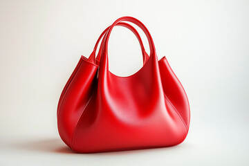 Woman bag, red, 3d, white background