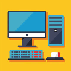 dekstop computer vector
