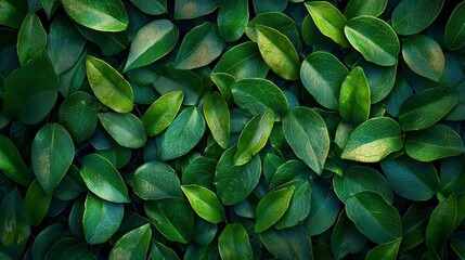 Lush green foliage background texture. (1)