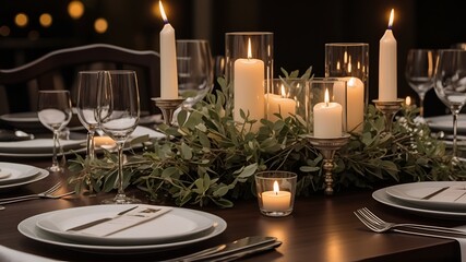 table setting for a dinner