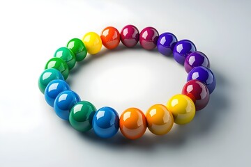 Colorful Rainbow Sphere Circle Abstract Background Design