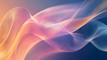 Obraz premium Abstract Flowing Pastel Waves Design