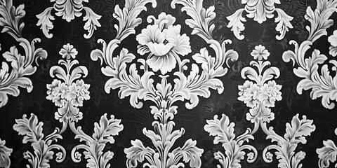 A vintage decorative wallpaper with a floral pattern, featuring the ancient texture of an old house interior, embodying Victorian-era design elements with intricate, classic elegance.