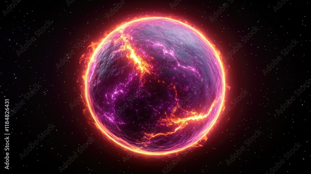 Poster cosmic explosion event captured in space digital art dark environment abstract perspective energy co