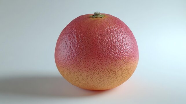 Close-up of a Pixelated Grapefruit with Red and Orange Gradient - Powered by Adobe