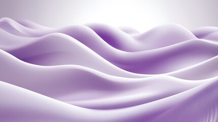 Obraz premium Abstract Lavender Waves Soft Gentle Flowing Curves