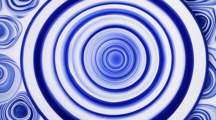 Naklejka premium Stunning Abstract Blue and White Concentric Circles