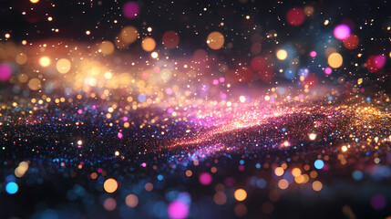 Fototapeta premium Colorful fireworks display on transparent and black background, creating a festive atmosphere, cutout, png. Dewlight. Illustration