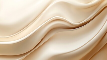 Obraz premium Elegant Creamy Beige Fabric Draped Smoothly