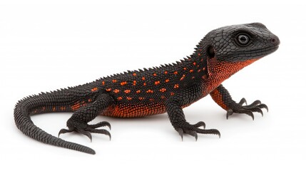 Obraz premium Captivating lizard displaying vibrant colors creative studio wildlife photography controlled environment close-up nature