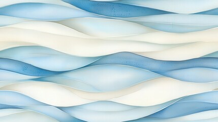 Abstract blue and white wave pattern