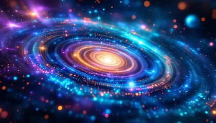 Obraz premium Cosmic Nebula: A Celestial Dance of Light and Color