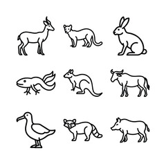 set of animal icon