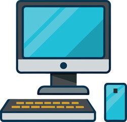 dekstop computer vector
