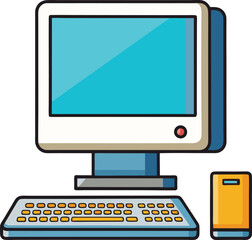 dekstop computer vector