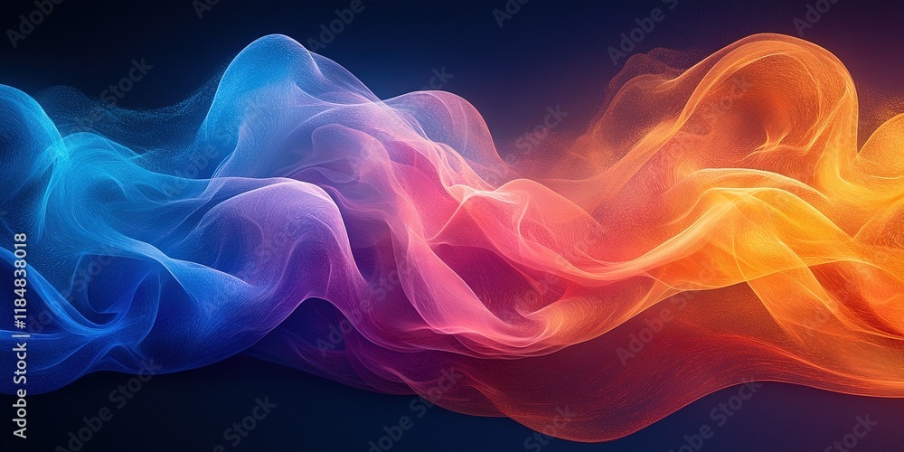 Aufkleber colorful swirling patterns create a mesmerizing abstract digital art display in vibrant shades