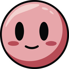 Obraz premium Cute Pink Emoji Sticker Designs Stylish Vector Emoji Icon Themes