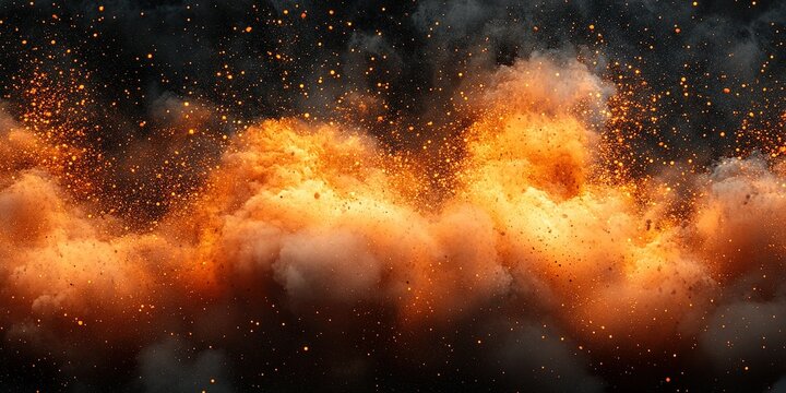 Explosive fire and smoke erupting into the night sky during a dramatic event in a remote location