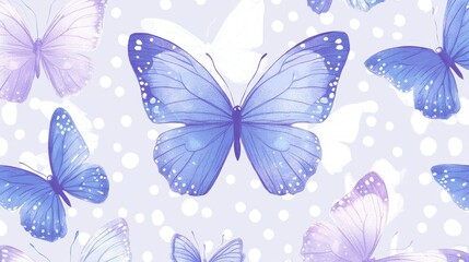 Delicate pastel butterflies patterned design