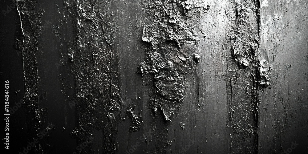 Poster textured black surface with intricate patterns and moisture reflections in low light