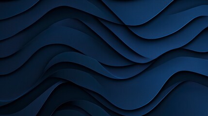 Fototapeta premium Dark Blue Abstract Wavy Background Design