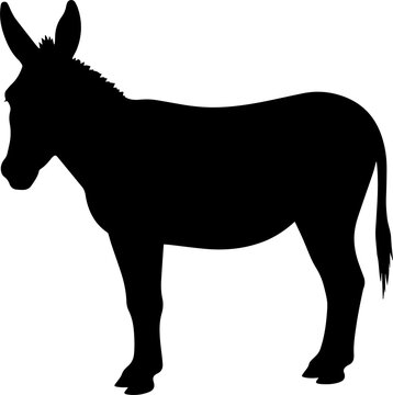recommend clip art: donkey illustration, donkey silhouette vector, donkey silhouette on transparent background, donkey silhouette isolated on white