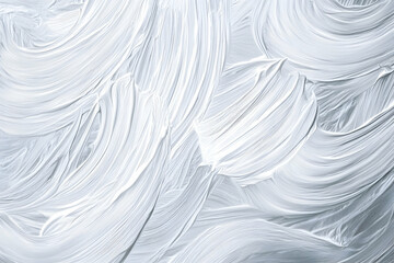 Obraz premium Swirled white and silver brush stroke pattern with a modern artistic touch